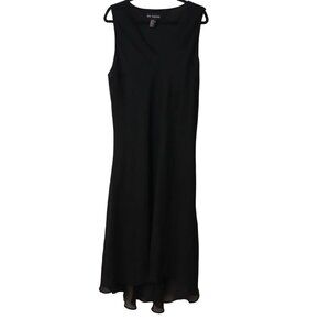 Mlle Gabrielle Womens Sz 24 Black Sleeveless Maxi Dress HiLow Sheer Layer #D-50